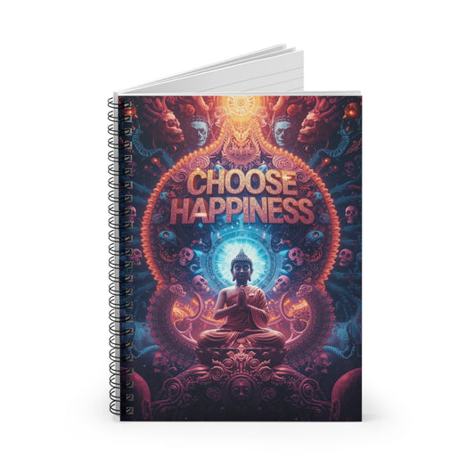 Choose Happiness Spiral Notebook  Ruled Journal for Positivity & Daily Notes