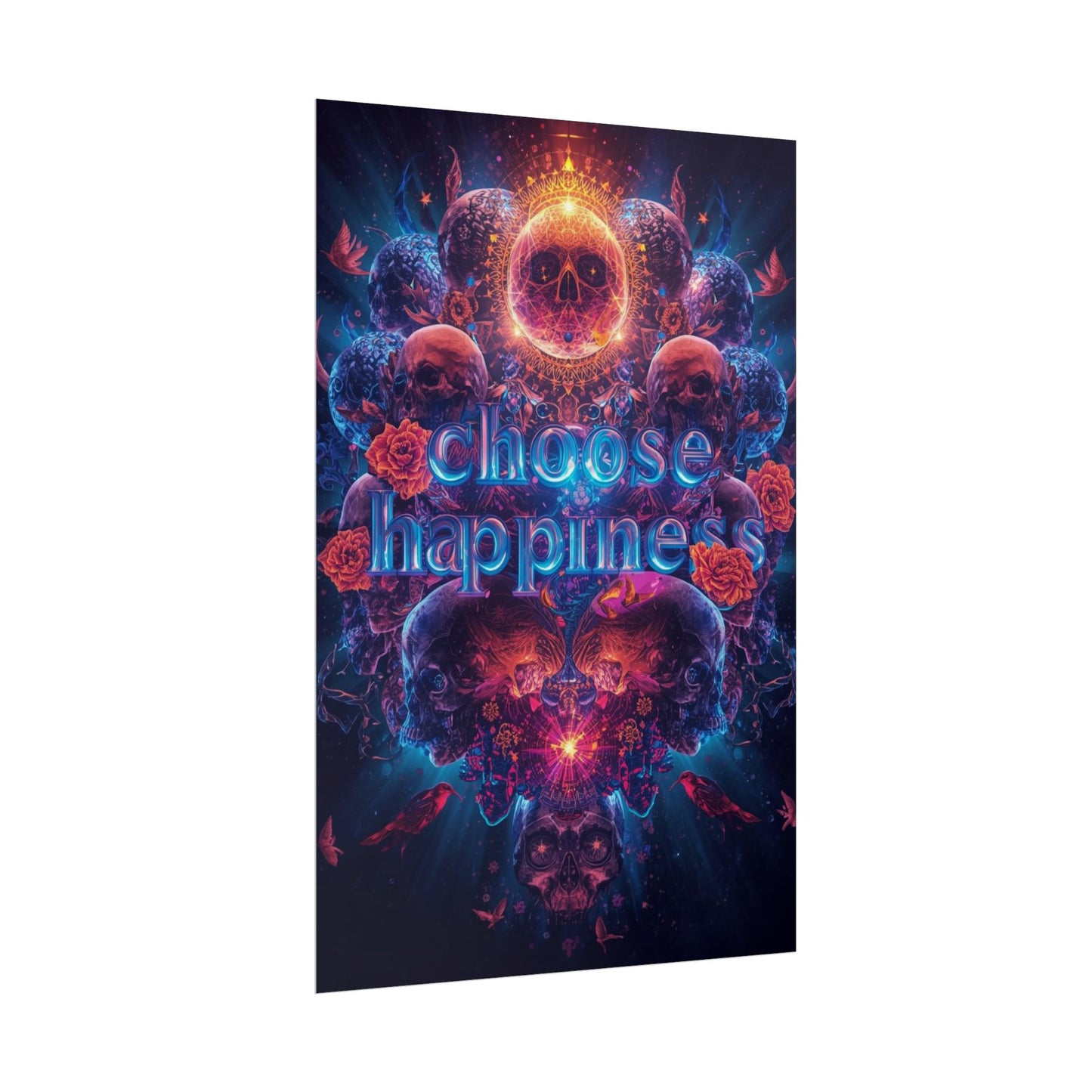 The LifeBox Motivational Poster, Choose Happiness Wall Art, Self Discipline & Mindset Decor, Personal Growth Inspirational Quote Print
