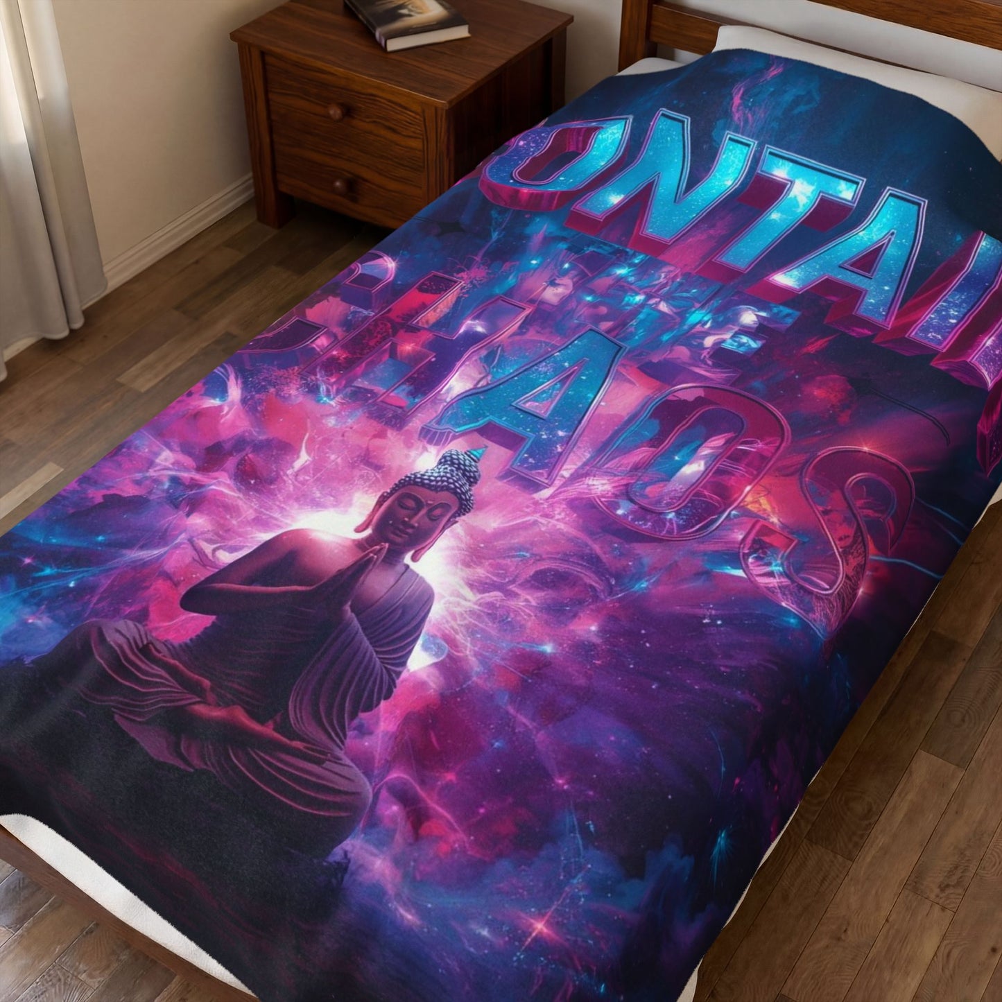 Velveteen Plush Blanket Contain The Chaos