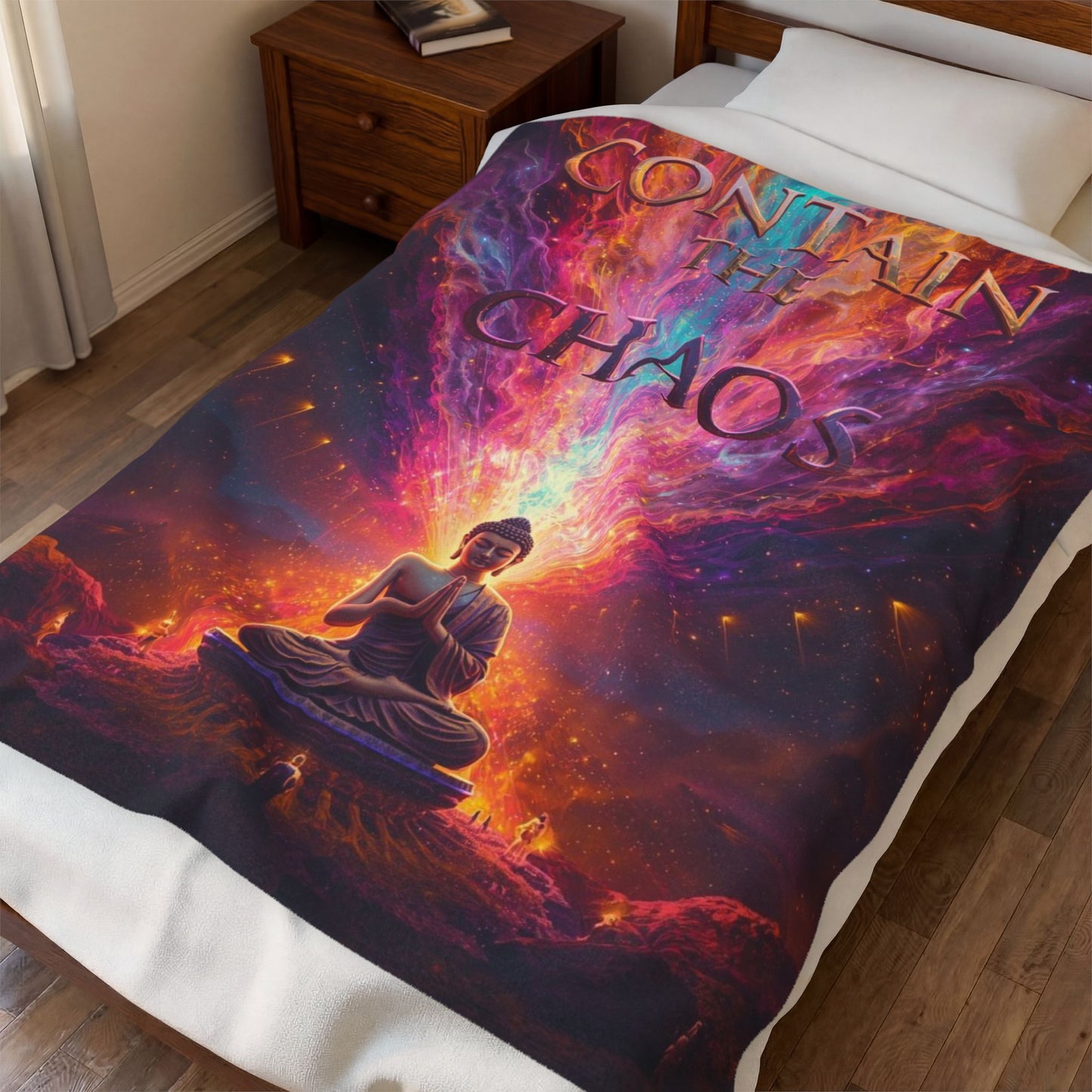 Contain the Chaos Velveteen Plush Blanket