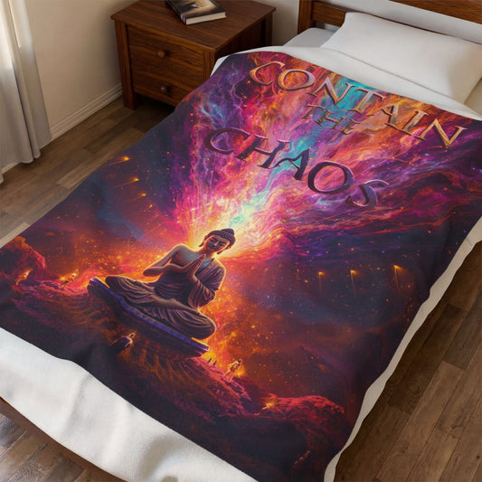 Contain the Chaos Velveteen Plush Blanket