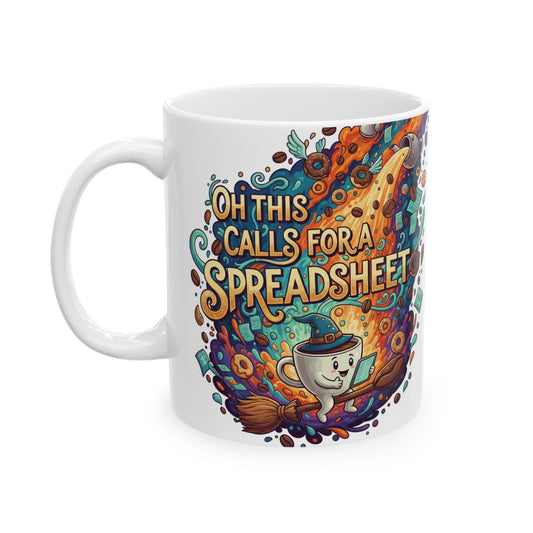 Oh This Calls for a Spree Ceramic Mug — Colorful Shopping & Treats Coffee Cup