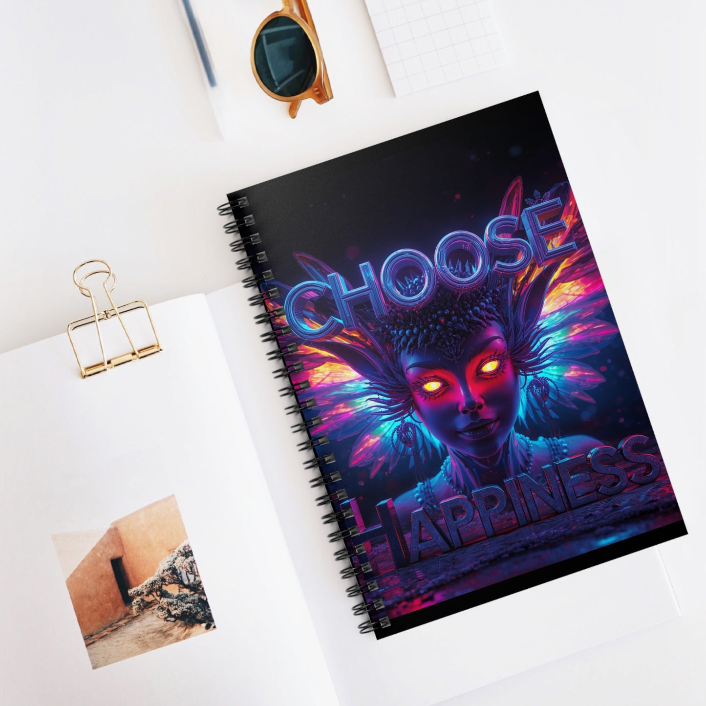 Choose Happiness Spiral Notebook Ruled Journal for Positivity & Daily Notes
