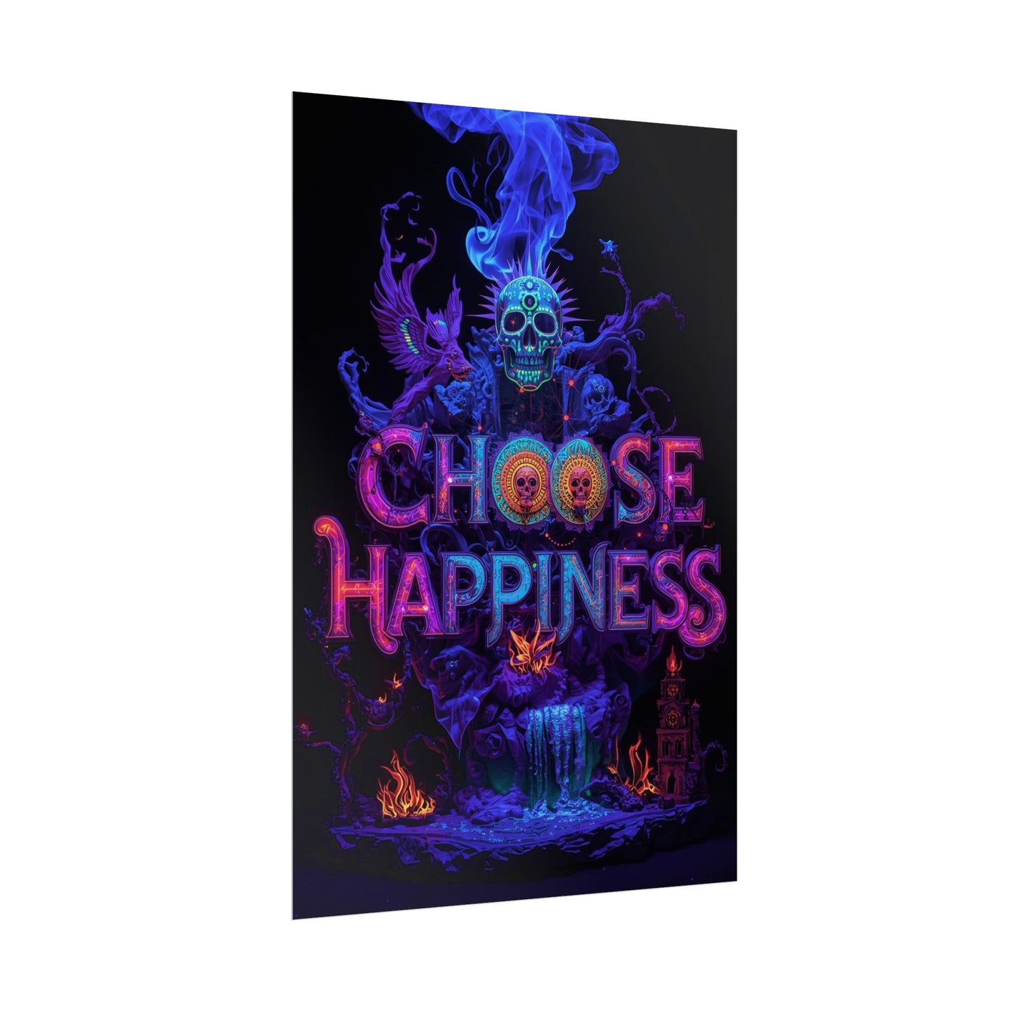 The LifeBox Motivational Poster, Choose Happiness Wall Art, Self Discipline & Mindset Decor, Personal Growth Inspirational Quote Print