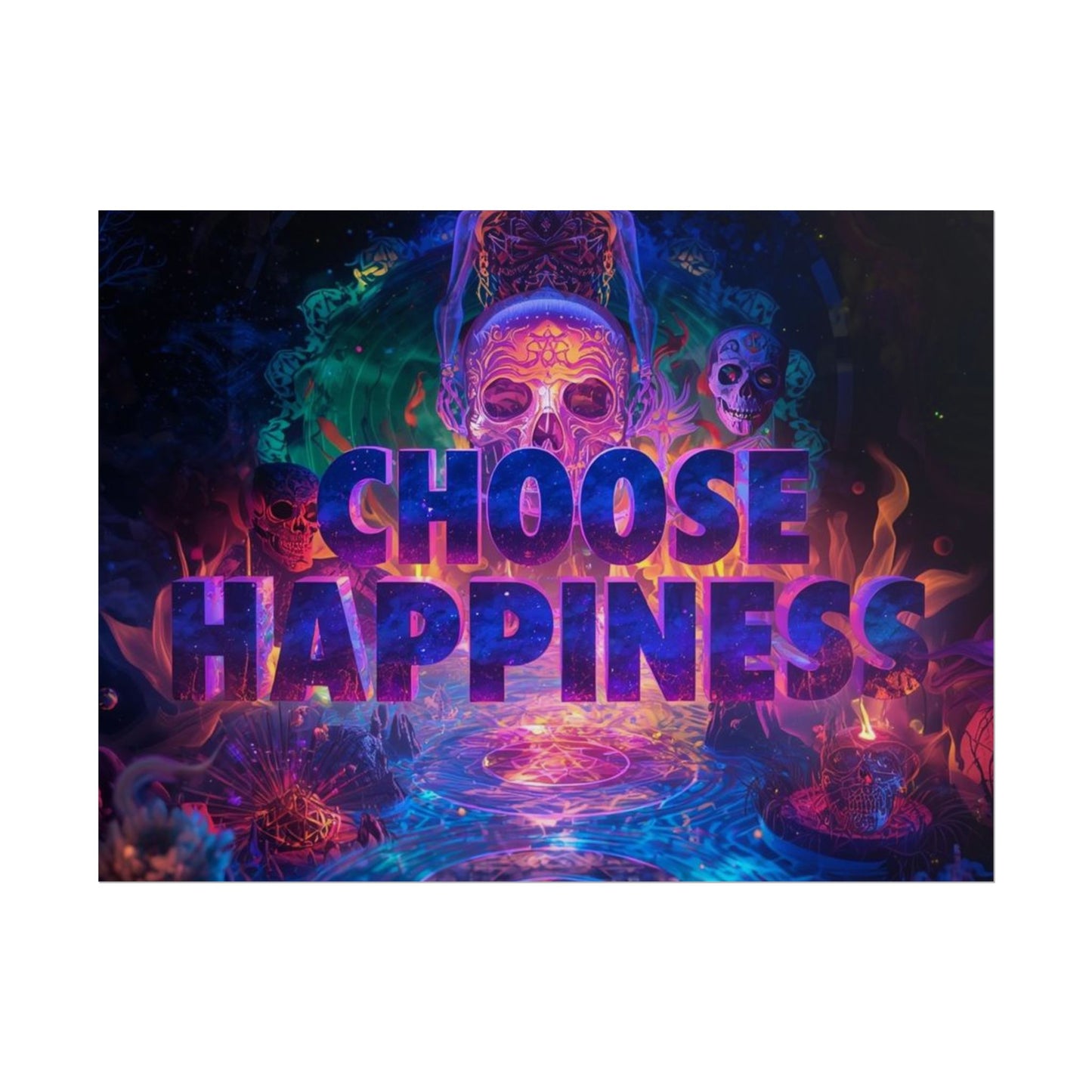 The LifeBox Motivational Poster, Choose Happiness Wall Art, Self Discipline & Mindset Decor, Personal Growth Inspirational Quote Print