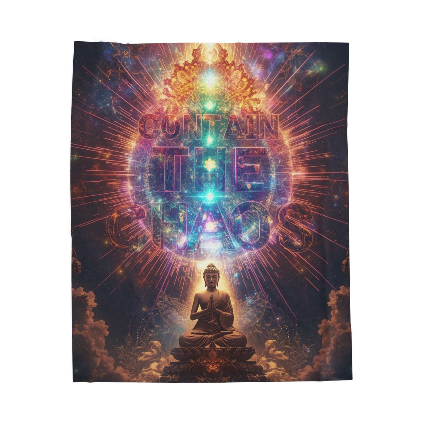 Velveteen Plush Blanket Contain the Chaos Throw