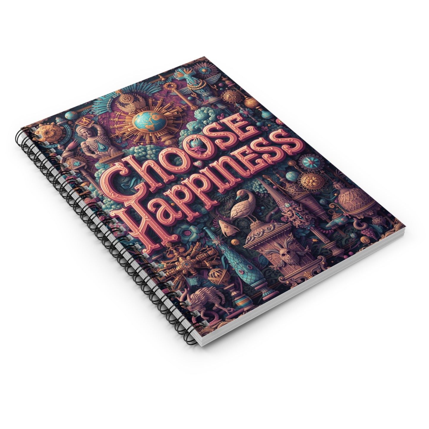 Choose Happiness Spiral Notebook Ruled Journal for Positivity & Daily Notes