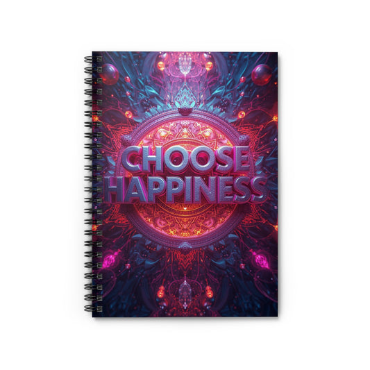 Choose Happiness Spiral Notebook  Ruled Journal for Positivity & Daily Notes