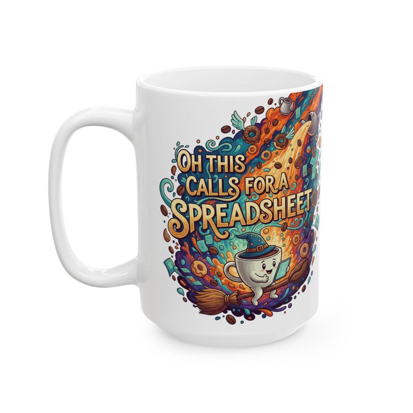 Oh This Calls for a Spree Ceramic Mug — Colorful Shopping & Treats Coffee Cup