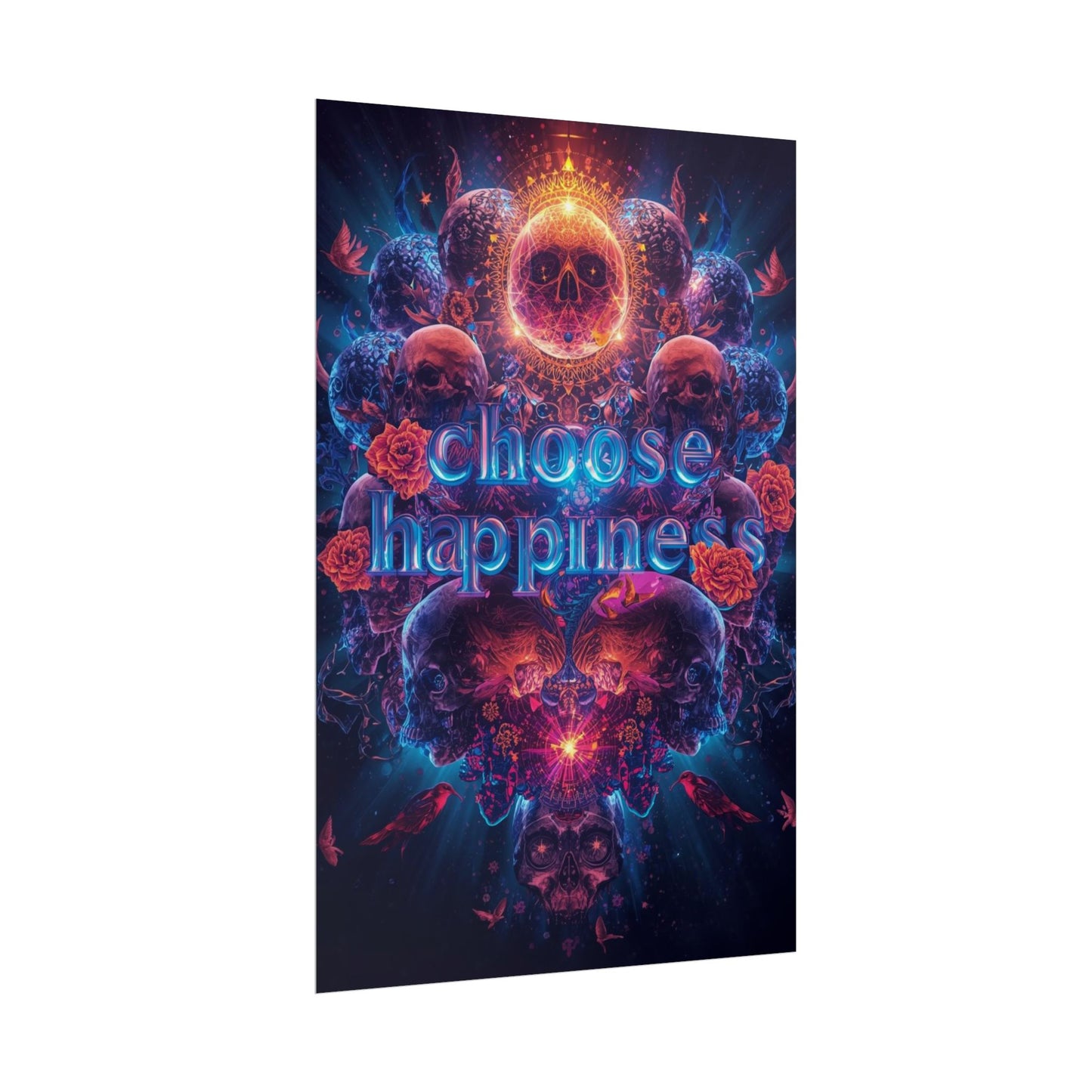 The LifeBox Motivational Poster, Choose Happiness Wall Art, Self Discipline & Mindset Decor, Personal Growth Inspirational Quote Print