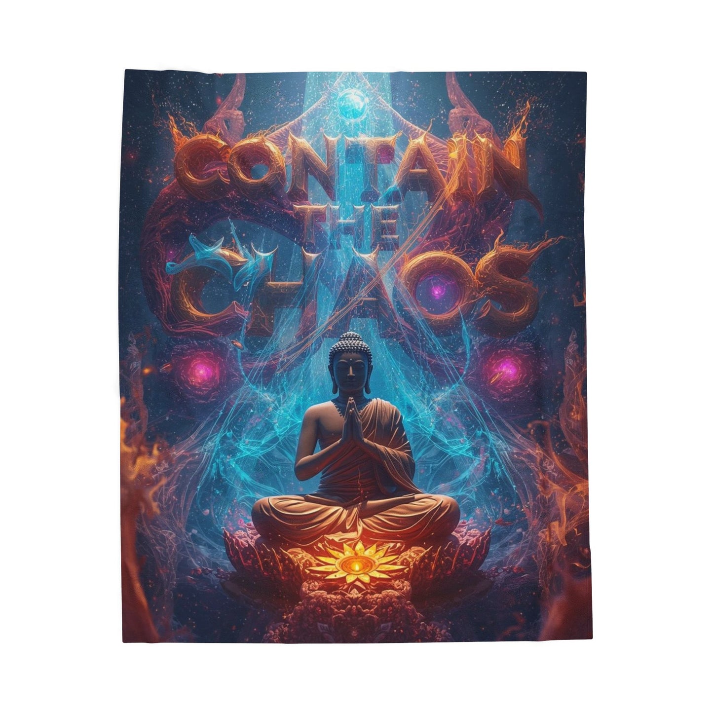 Velveteen Plush Blanket Contain the Chaos Throw