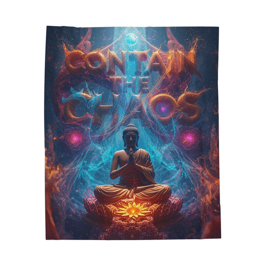 Velveteen Plush Blanket Contain the Chaos Throw