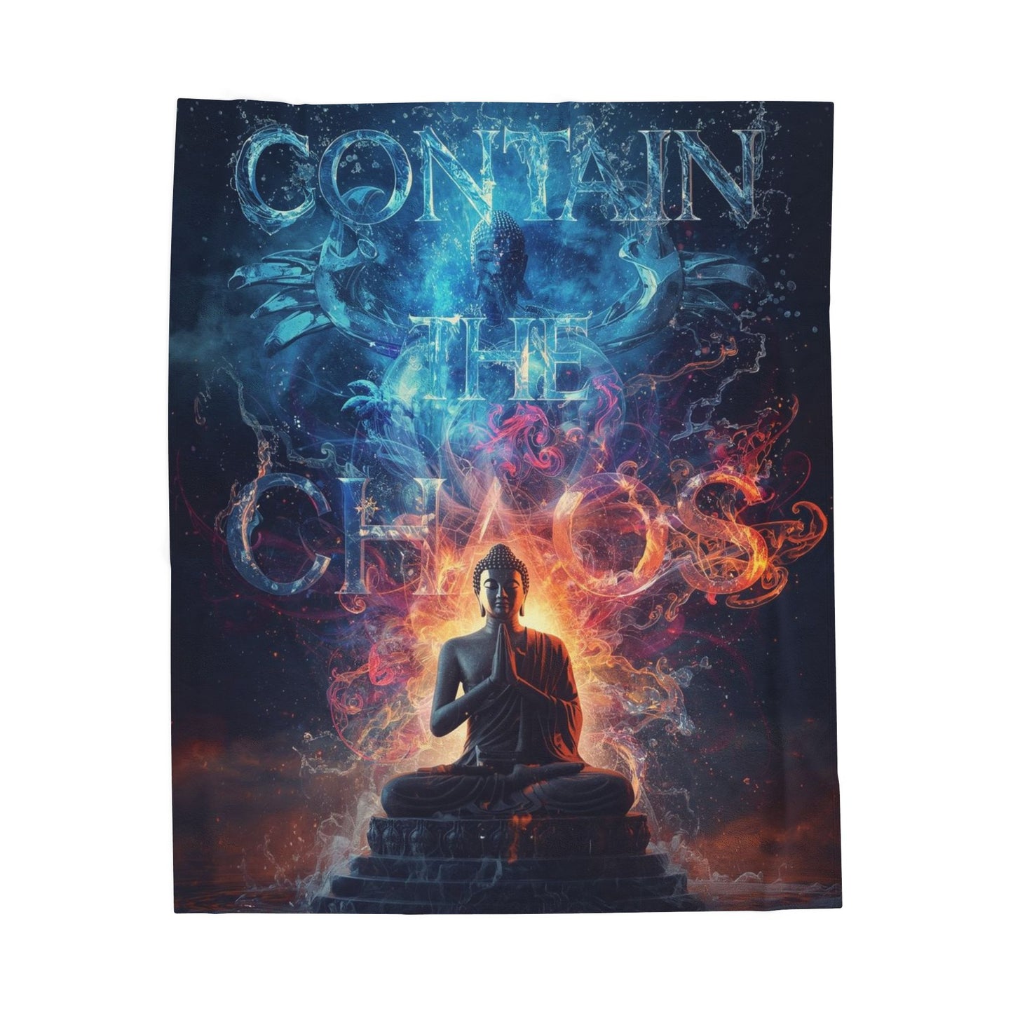 Plush Blanket Contain the Chaos Velveteen Throw