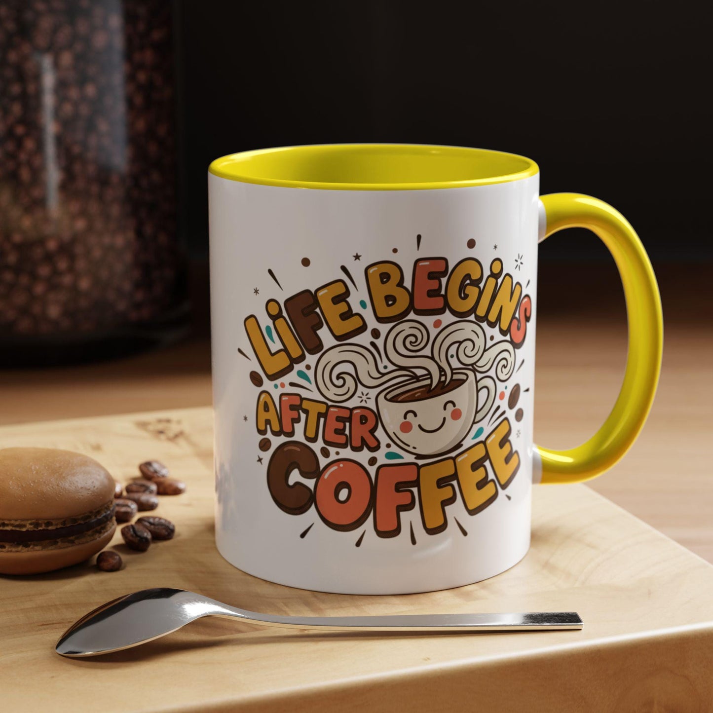 Life Begins After Coffee mug | Accent Coffee Mug 11oz 15oz