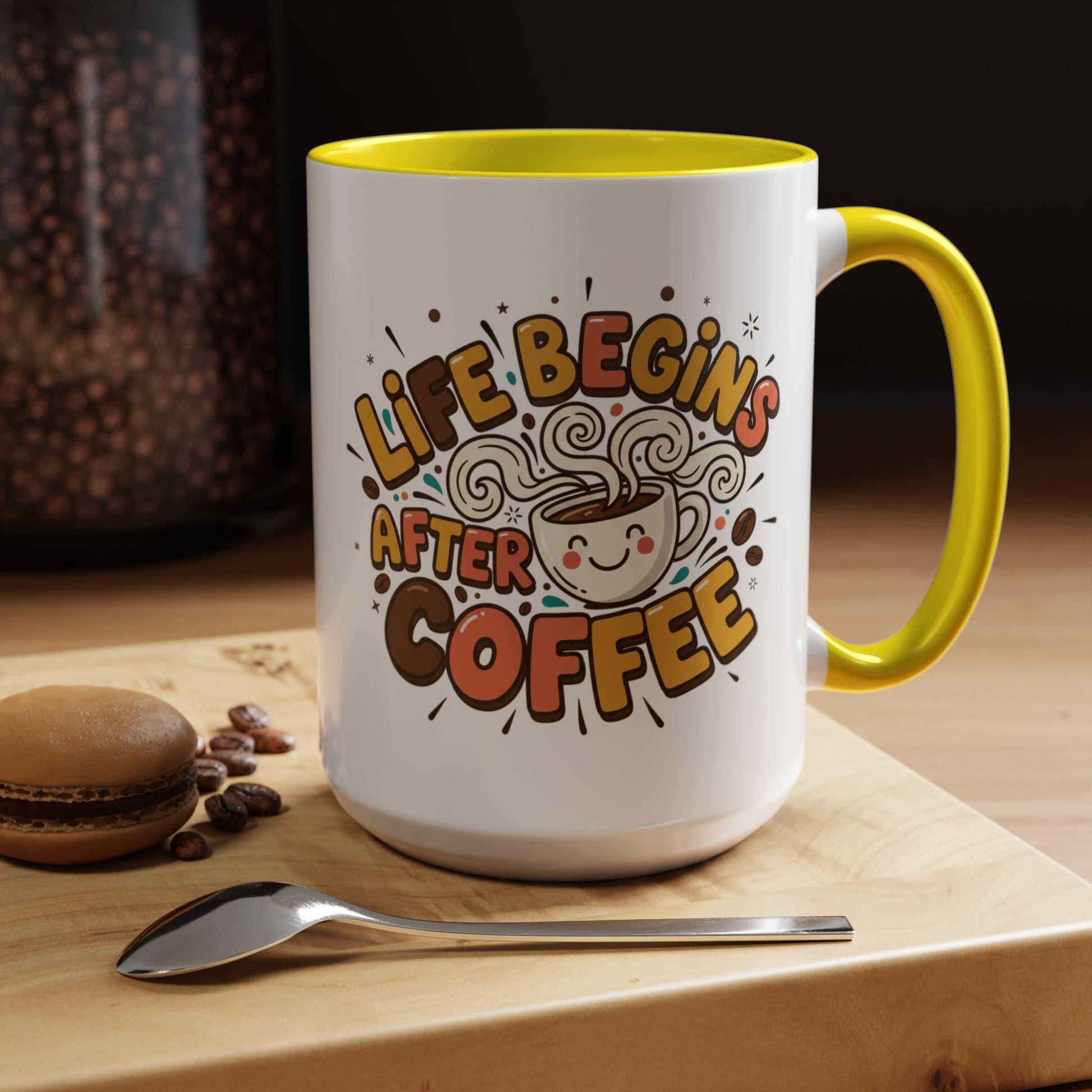 Life Begins After Coffee mug | Accent Coffee Mug 11oz 15oz