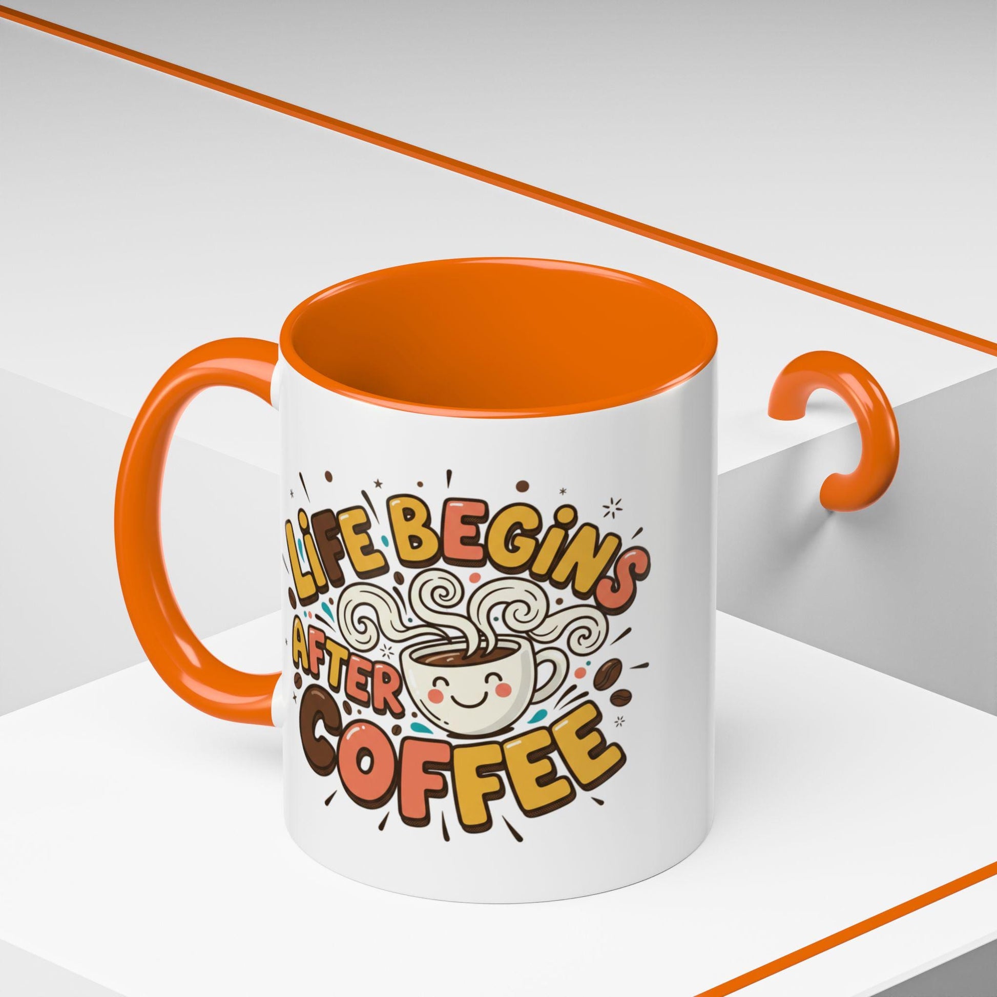 Life Begins After Coffee mug | Accent Coffee Mug 11oz 15oz