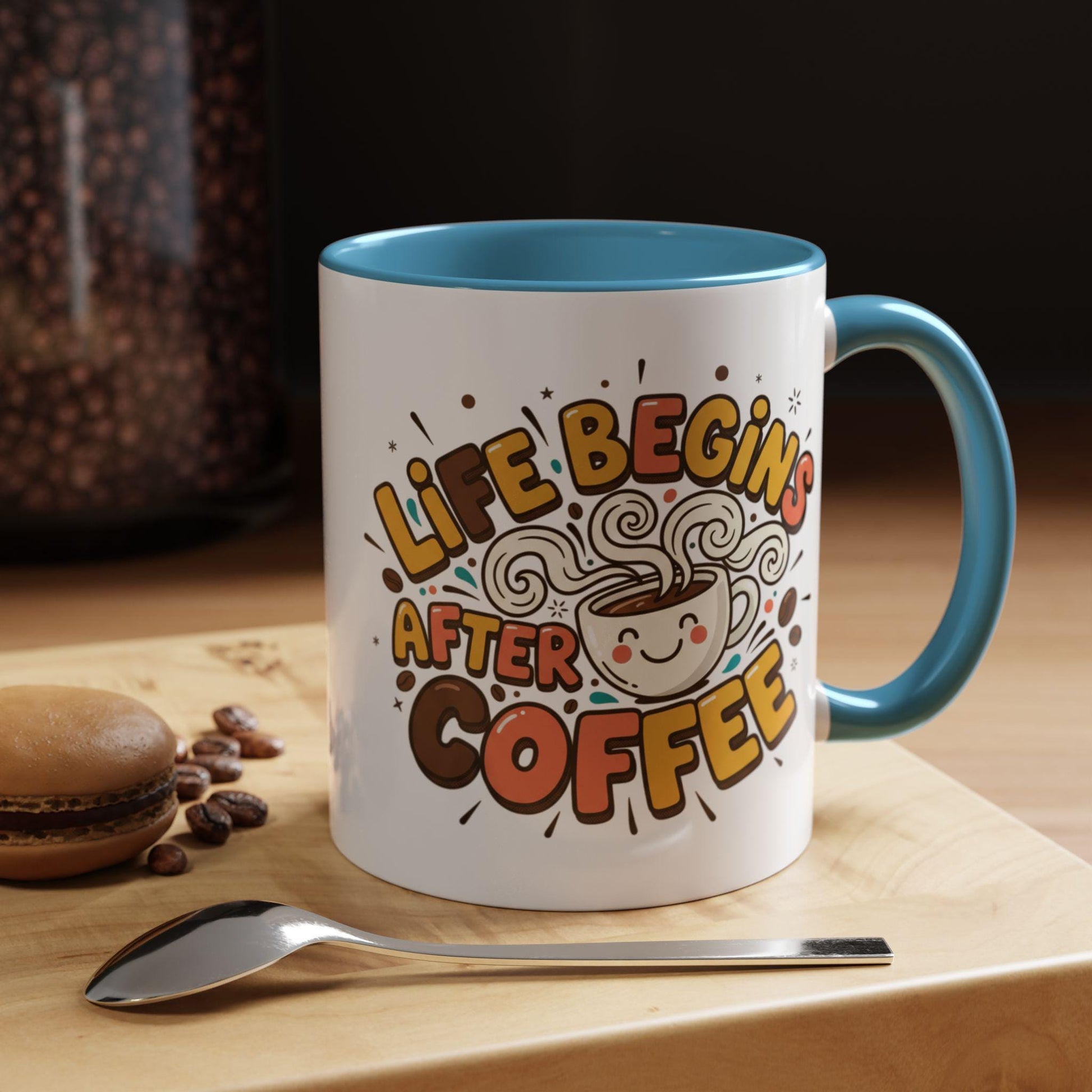Life Begins After Coffee mug | Accent Coffee Mug 11oz 15oz
