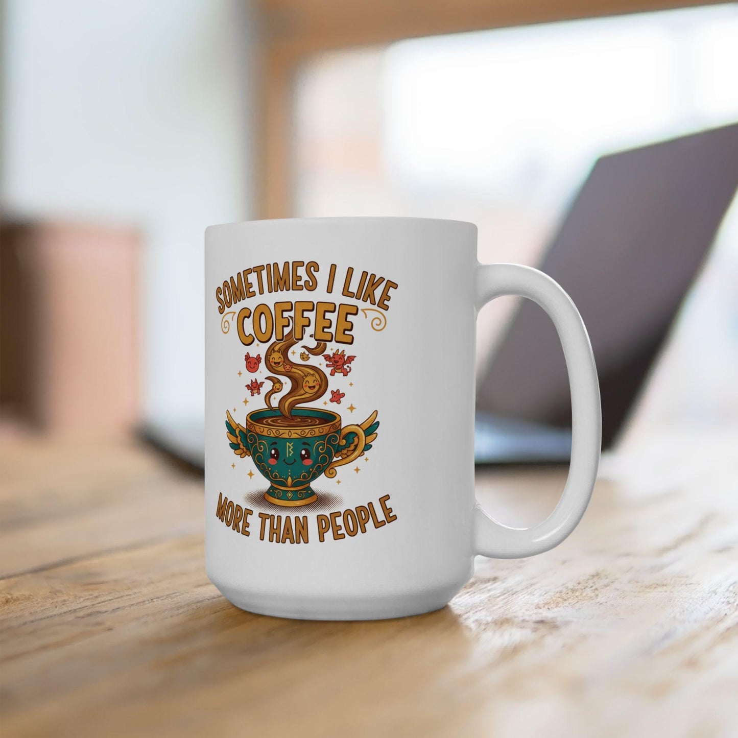 Something Like Coffee But Cooler mug | Illustrated coffee cup design