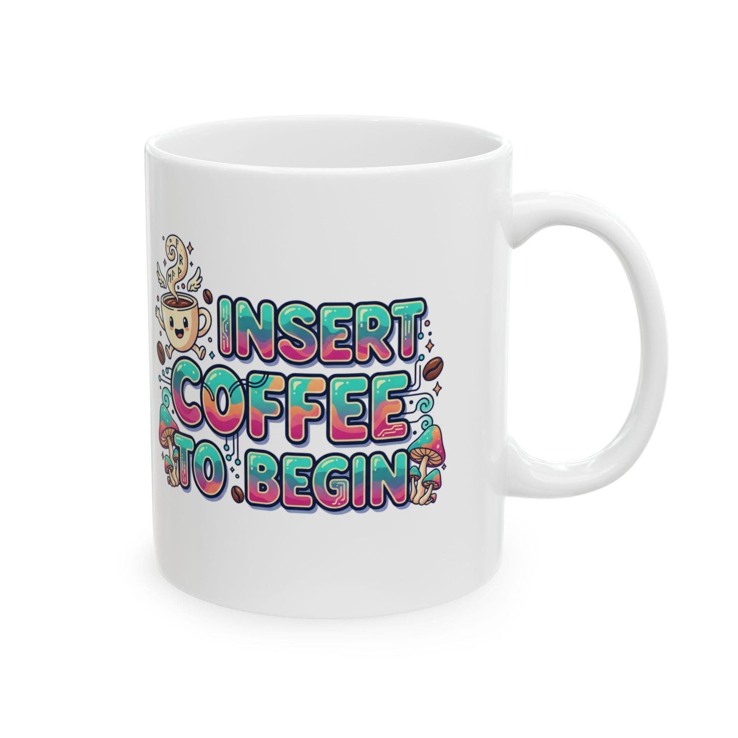 I Need Coffee Coffee Mug | Cute Doodle Coffee Cup, 11oz 15oz