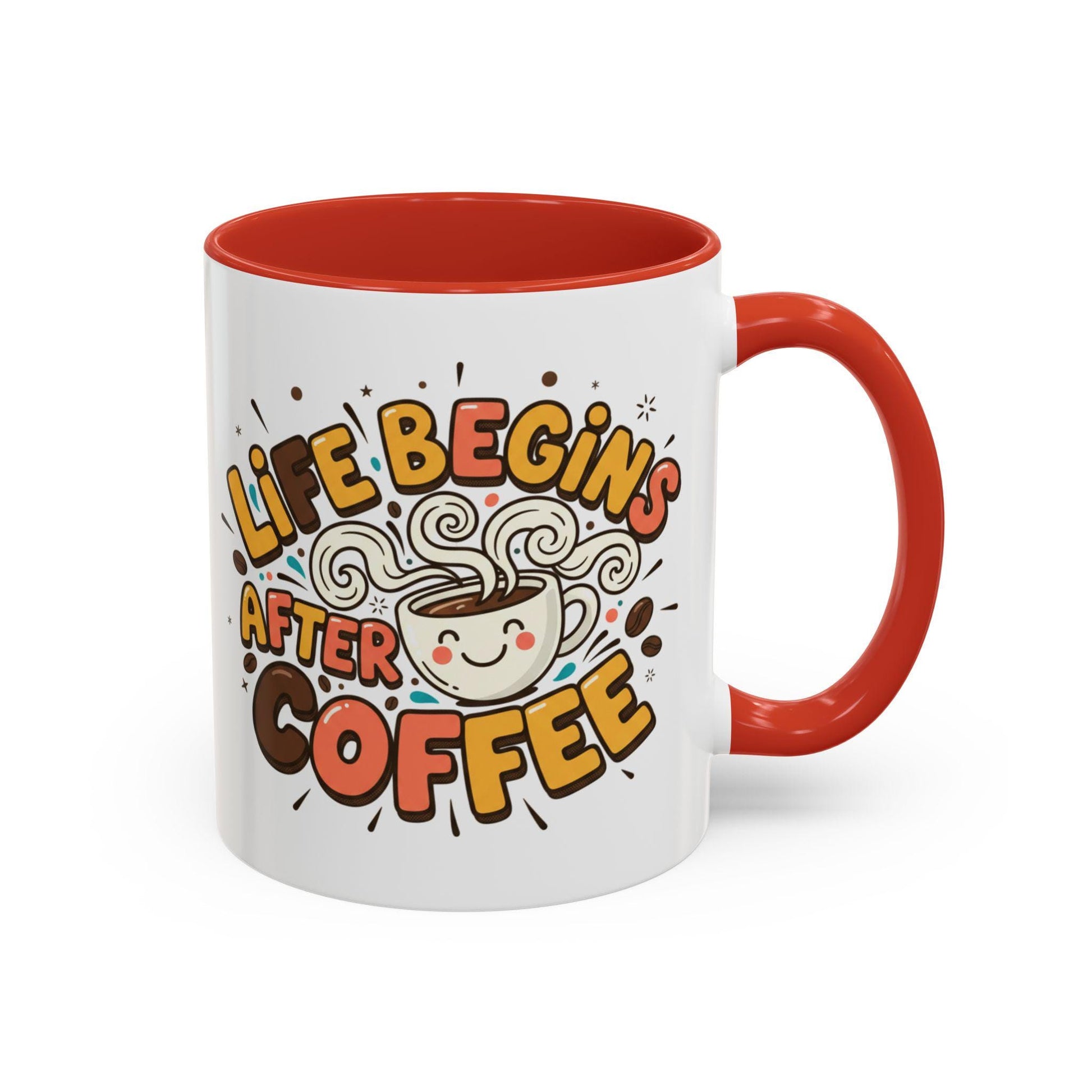Life Begins After Coffee mug | Accent Coffee Mug 11oz 15oz