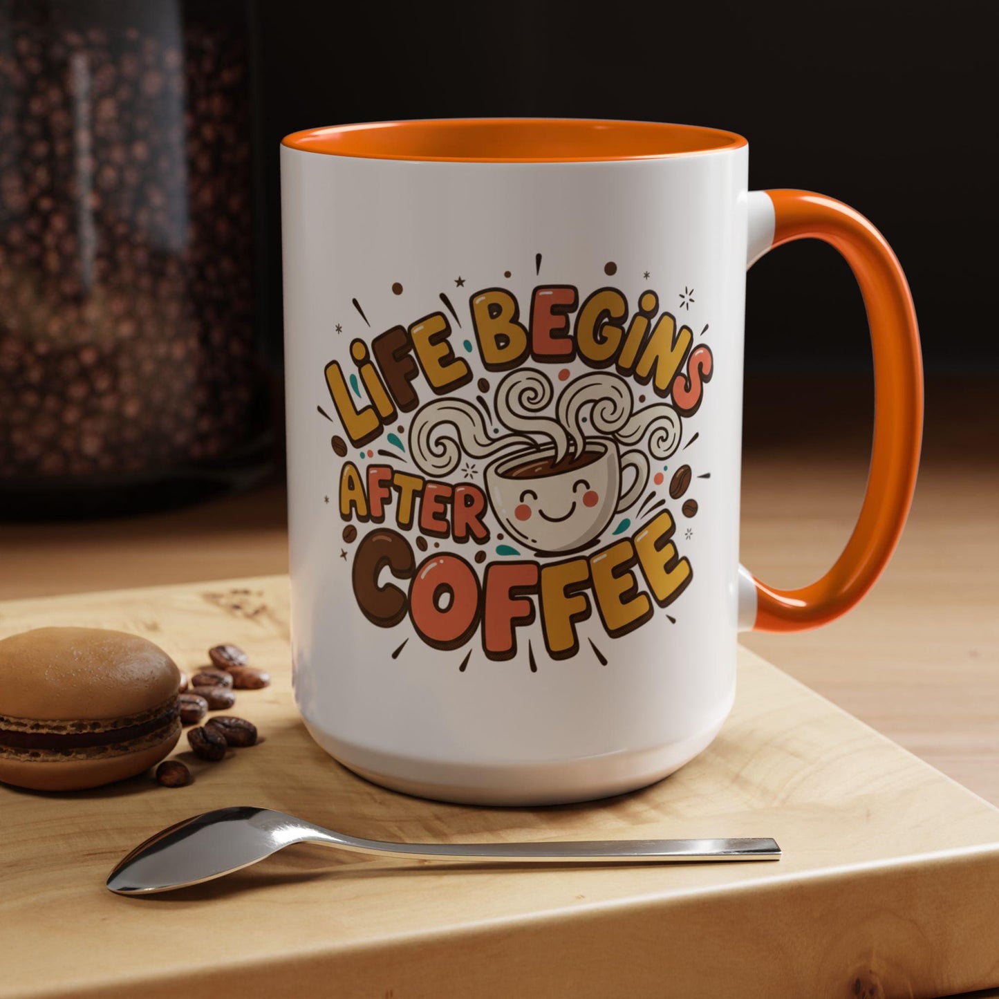 Life Begins After Coffee mug | Accent Coffee Mug 11oz 15oz
