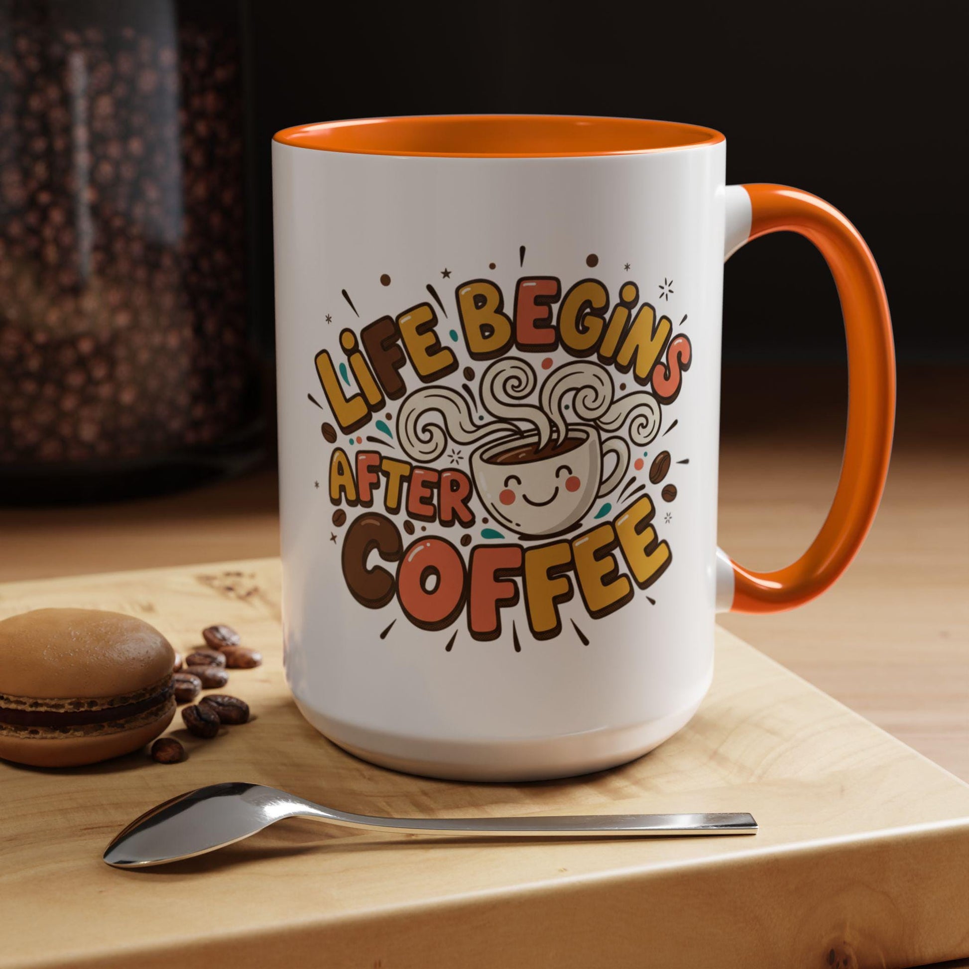 Life Begins After Coffee mug | Accent Coffee Mug 11oz 15oz