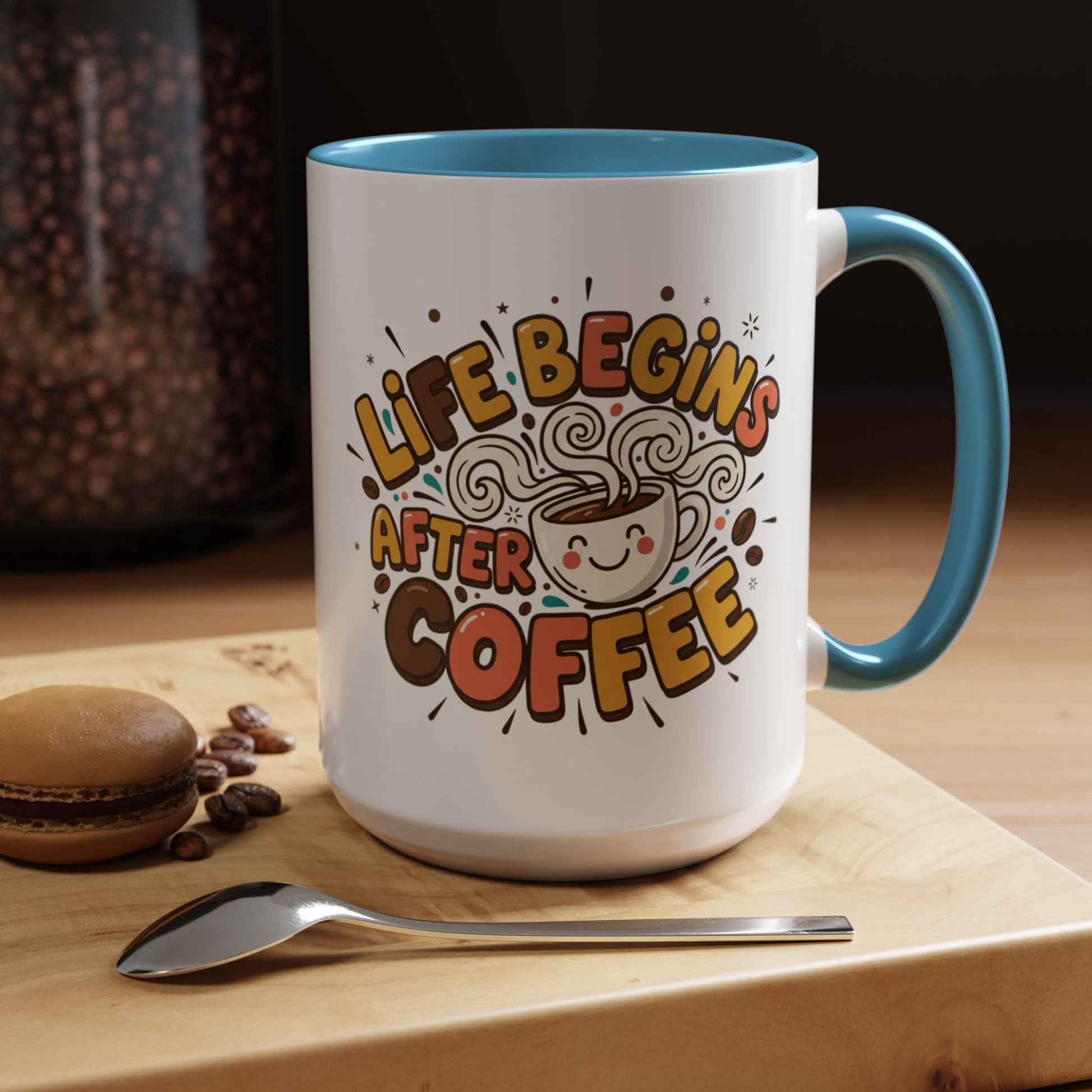 Life Begins After Coffee mug | Accent Coffee Mug 11oz 15oz