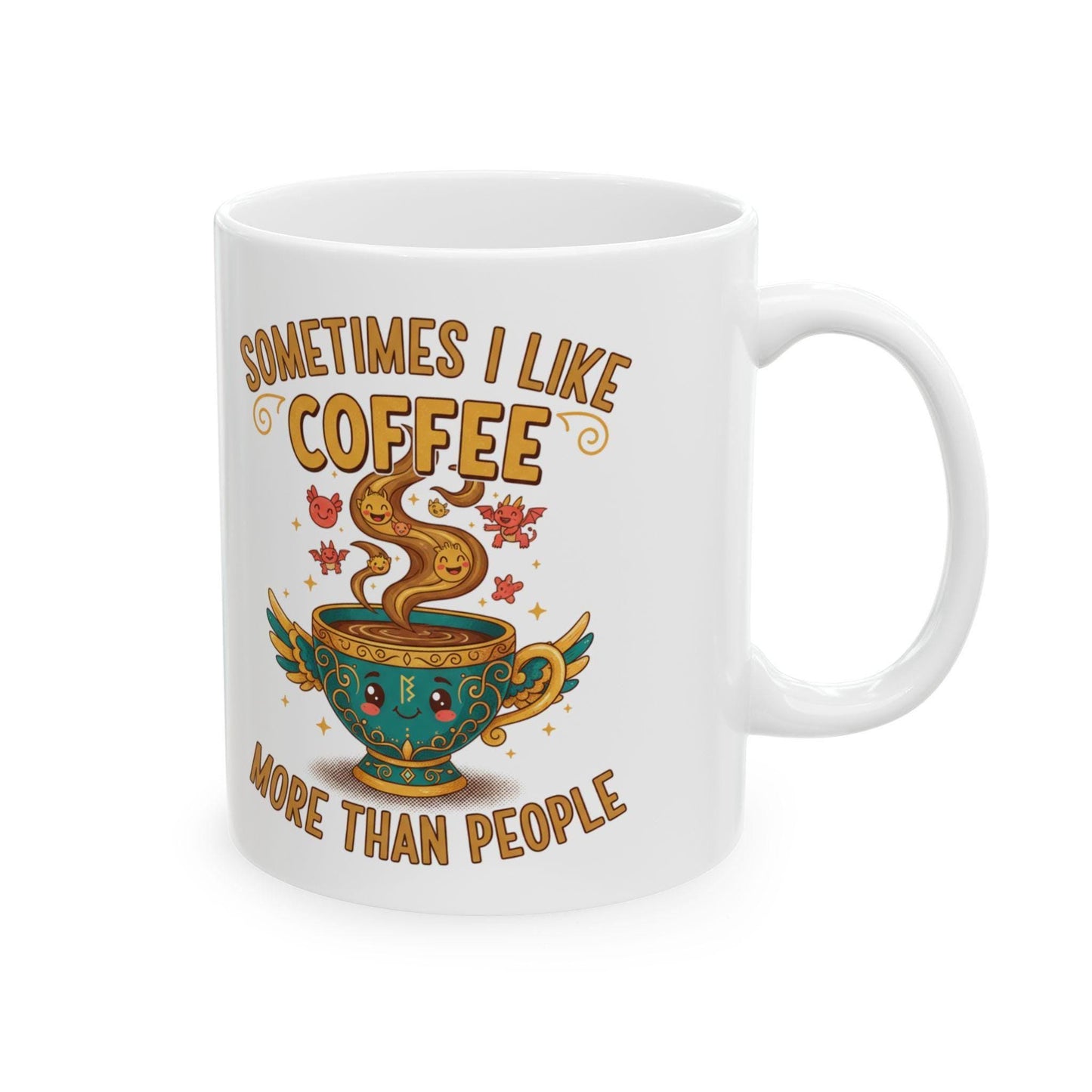 Something Like Coffee But Cooler mug | Illustrated coffee cup design
