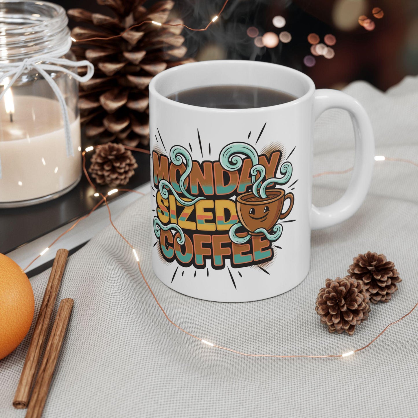 Missed Sleep Coffee Mug | Cute Retro Coffee Cup Illustration
