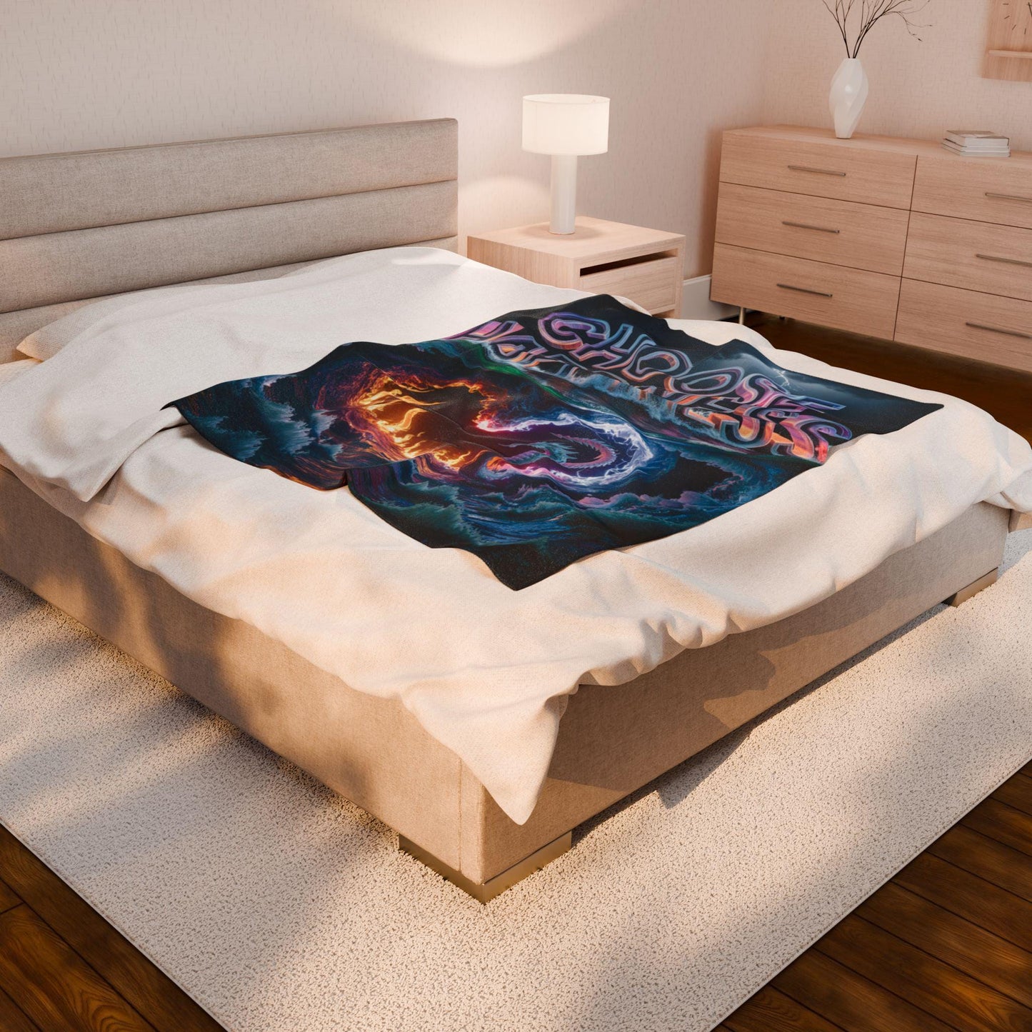Velveteen Plush Blanket, Choose Happiness, Cozy Throw, Positive Vibes Cover