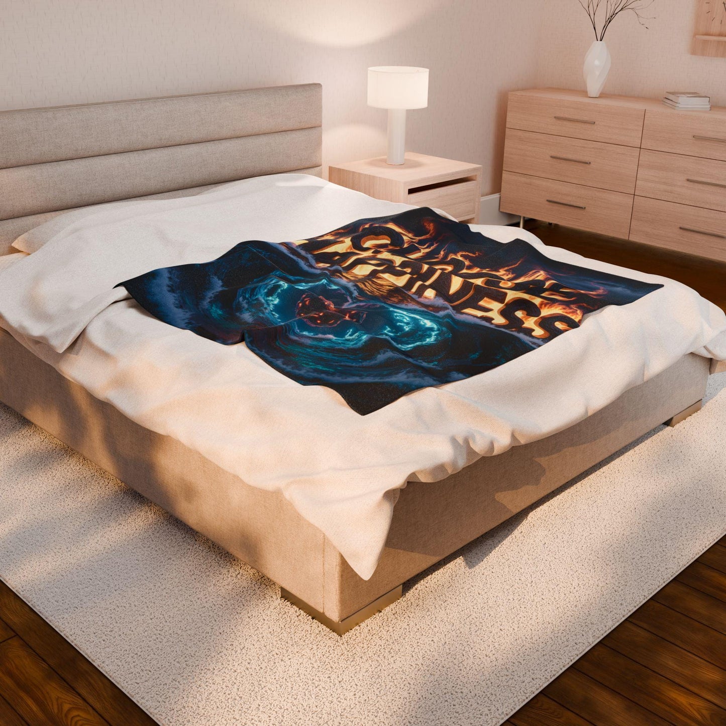 Choose Happiness Velveteen Plush Blanket